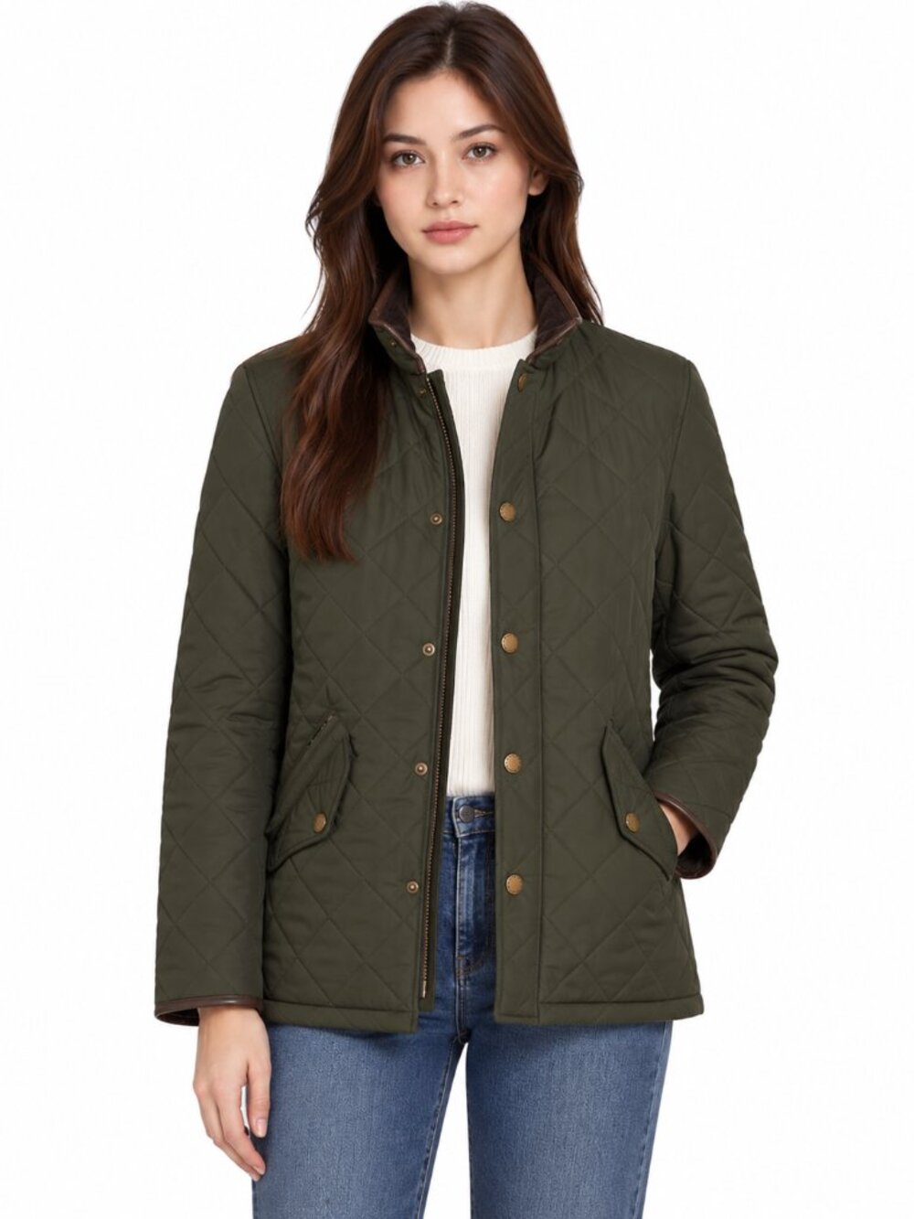 Barbour Powell Polar Quilt Jacket Sage Size XL NWT